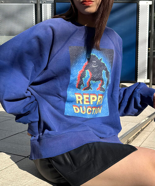 RePRODUCTION LABEL（リプロダクションレーベル）の「【RePRODUCTION LABEL / リプロダクションレーベル】ラグランスウェット（Tシャツ/カットソー・レディース・ブラック系その他/マスタード/ミント/アイボリー/ブルー/オレンジ/レッド/ブラック/ブルー系その他・FREE）」の10枚目の写真