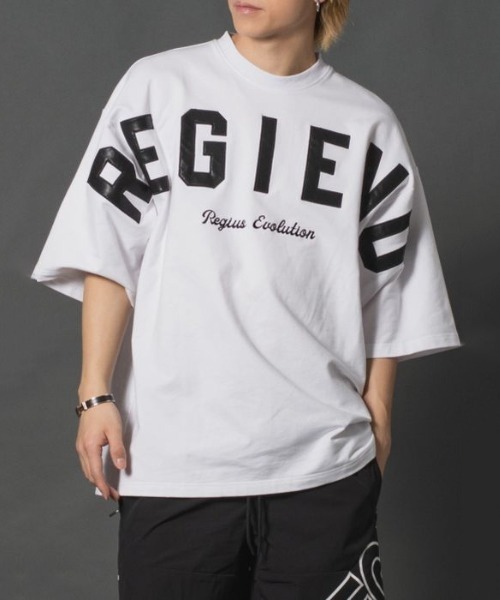 【REGIEVO】 レザーアップリケロゴ ビッグシルエット Tee（Tシャツ/カットソー）｜REGIEVO（レジエボ）