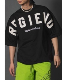 【REGIEVO】  レザーアップリケロゴ ビッグシルエット Tee