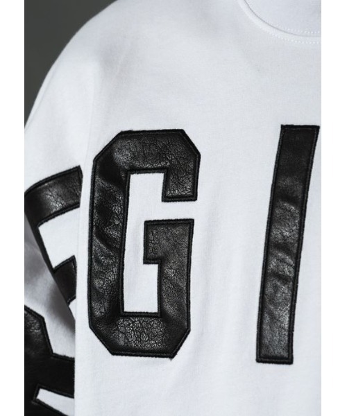 REGIEVO（レジエボ）の「【REGIEVO】  レザーアップリケロゴ ビッグシルエット Tee（Tシャツ/カットソー・メンズ・ブラック/オフホワイト・LARGE/X-LARGE/MEDIUM）」の15枚目の写真