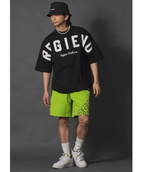REGIEVO（レジエボ）の「【REGIEVO】  レザーアップリケロゴ ビッグシルエット Tee（Tシャツ/カットソー・メンズ・ブラック/オフホワイト・LARGE/X-LARGE/MEDIUM）」の20枚目の写真