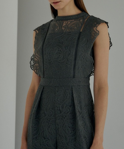 LE'RURE（リルアー）の「Paisley lace pants dress（パンツドレス・レディース・グレー/ブルー/イエロー・MEDIUM/M-Regular）」の12枚目の写真