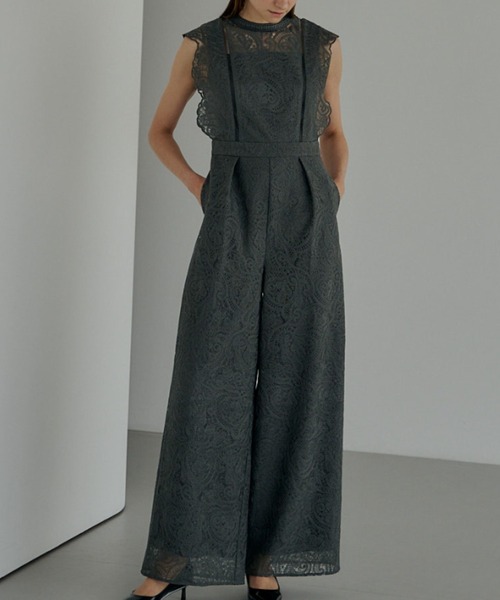 LE'RURE（リルアー）の「Paisley lace pants dress（パンツドレス・レディース・グレー/ブルー/イエロー・MEDIUM/M-Regular）」の9枚目の写真