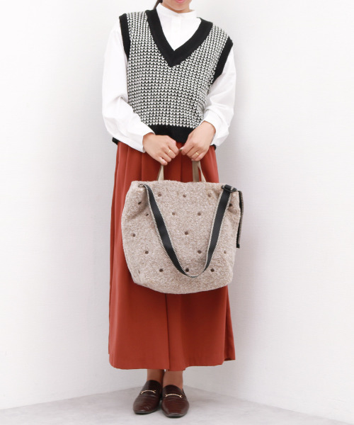 お値下げ新品★カシュカシュ★バッグ cache cache]ミニポーチ付きシュリンクショルダー | KOBUNSHA