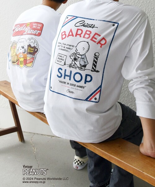 PEANUTS(ピーナッツ)の「【WEB限定】SHIPS any: SNOOPY コラボ カルチャー グラフィック バック プリント Tシャツ (ロンT)◇(Tシャツ/カットソー・メンズ・ホワイト系/ホワイト/ライトホワイト・MEDIUM/LARGE/X-LARGE)」の2枚目の写真