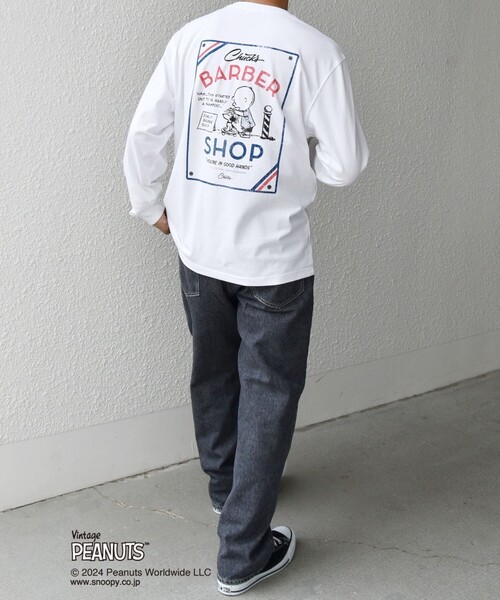 PEANUTS(ピーナッツ)の「【WEB限定】SHIPS any: SNOOPY コラボ カルチャー グラフィック バック プリント Tシャツ (ロンT)◇(Tシャツ/カットソー・メンズ・ホワイト系/ホワイト/ライトホワイト・MEDIUM/LARGE/X-LARGE)」の5枚目の写真