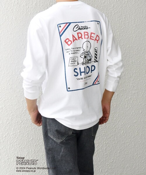 PEANUTS(ピーナッツ)の「【WEB限定】SHIPS any: SNOOPY コラボ カルチャー グラフィック バック プリント Tシャツ (ロンT)◇(Tシャツ/カットソー・メンズ・ホワイト系/ホワイト/ライトホワイト・MEDIUM/LARGE/X-LARGE)」の7枚目の写真