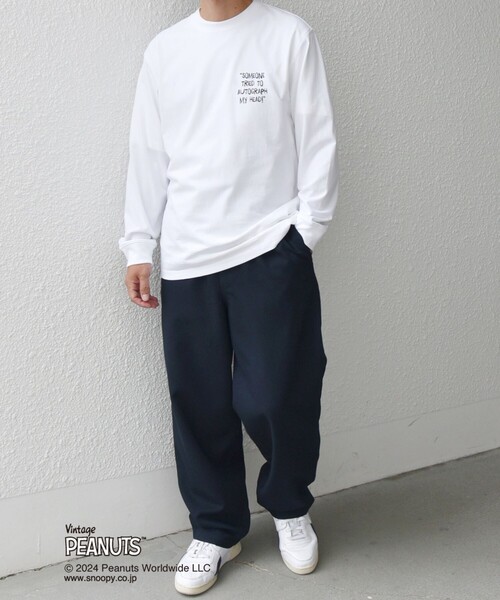 PEANUTS(ピーナッツ)の「【WEB限定】SHIPS any: SNOOPY コラボ カルチャー グラフィック バック プリント Tシャツ (ロンT)◇(Tシャツ/カットソー・メンズ・ホワイト系/ホワイト/ライトホワイト・MEDIUM/LARGE/X-LARGE)」の12枚目の写真