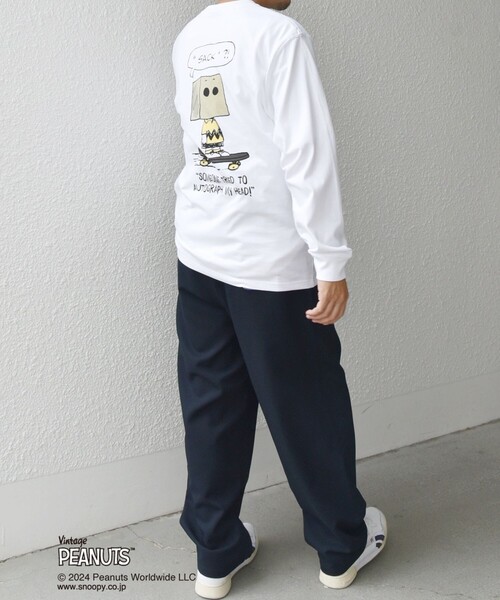 PEANUTS(ピーナッツ)の「【WEB限定】SHIPS any: SNOOPY コラボ カルチャー グラフィック バック プリント Tシャツ (ロンT)◇(Tシャツ/カットソー・メンズ・ホワイト系/ホワイト/ライトホワイト・MEDIUM/LARGE/X-LARGE)」の13枚目の写真