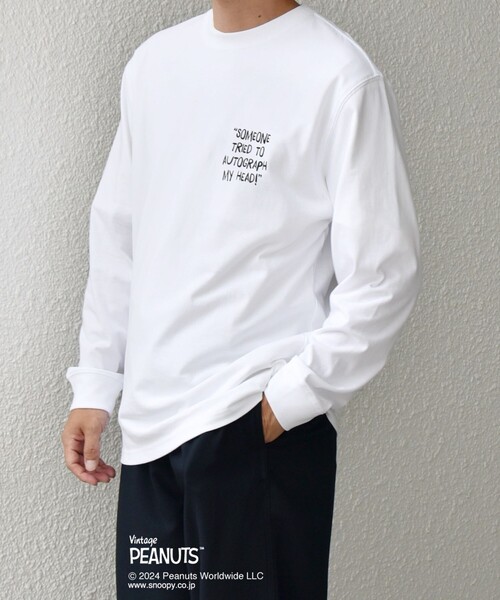 PEANUTS(ピーナッツ)の「【WEB限定】SHIPS any: SNOOPY コラボ カルチャー グラフィック バック プリント Tシャツ (ロンT)◇(Tシャツ/カットソー・メンズ・ホワイト系/ホワイト/ライトホワイト・MEDIUM/LARGE/X-LARGE)」の16枚目の写真