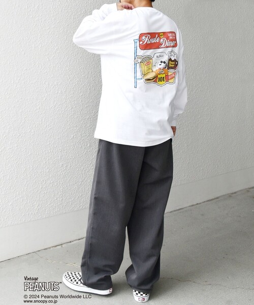 PEANUTS(ピーナッツ)の「【WEB限定】SHIPS any: SNOOPY コラボ カルチャー グラフィック バック プリント Tシャツ (ロンT)◇(Tシャツ/カットソー・メンズ・ホワイト系/ホワイト/ライトホワイト・MEDIUM/LARGE/X-LARGE)」の18枚目の写真