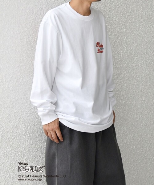 PEANUTS(ピーナッツ)の「【WEB限定】SHIPS any: SNOOPY コラボ カルチャー グラフィック バック プリント Tシャツ (ロンT)◇(Tシャツ/カットソー・メンズ・ホワイト系/ホワイト/ライトホワイト・MEDIUM/LARGE/X-LARGE)」の19枚目の写真