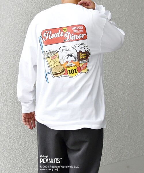 PEANUTS(ピーナッツ)の「【WEB限定】SHIPS any: SNOOPY コラボ カルチャー グラフィック バック プリント Tシャツ (ロンT)◇(Tシャツ/カットソー・メンズ・ホワイト系/ホワイト/ライトホワイト・MEDIUM/LARGE/X-LARGE)」の20枚目の写真