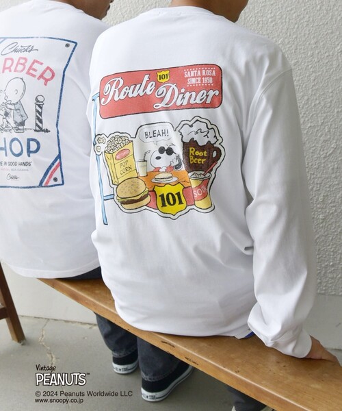 PEANUTS(ピーナッツ)の「【WEB限定】SHIPS any: SNOOPY コラボ カルチャー グラフィック バック プリント Tシャツ (ロンT)◇(Tシャツ/カットソー・メンズ・ホワイト系/ホワイト/ライトホワイト・MEDIUM/LARGE/X-LARGE)」の21枚目の写真