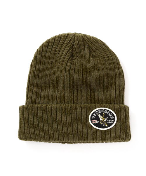 AVIREX（アヴィレックス）の「FLYING TIGER WAPPEN NKITWATCH / フライングタイガー ワッペン ニットワッチ / AVIREX / アヴィレックス（ニットキャップ/ビーニー・メンズ・オリーブ系/ブラック・F）」の2枚目の写真