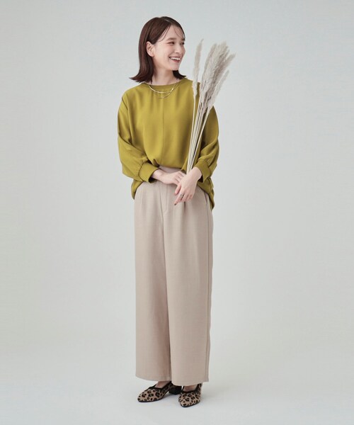 DRESKIP(ドレスキップ)の「◆【洗える/洗濯後にシワになりにくい】リブ切替ドルマンブラウス(シャツ/ブラウス・レディース・ブルーグリーン/ベビーピンク/ブラック/スモーキーグリーン系/ブラウン系/ライトベージュ・00)」の16枚目の写真