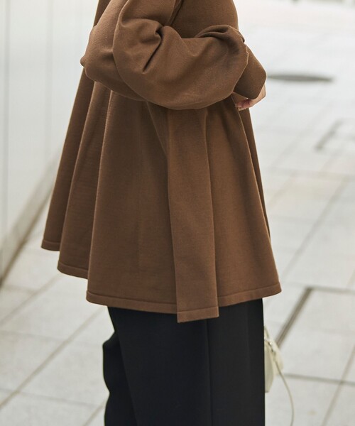 RONEL（ロネル）の「【再入荷・新色登場】RONEL ハイゲージペプラムロングスリーブニット（ニット/セーター・レディース・グレー/ターコイズブルー/ブラック/ブラウン系・S/M/L）」の13枚目の写真