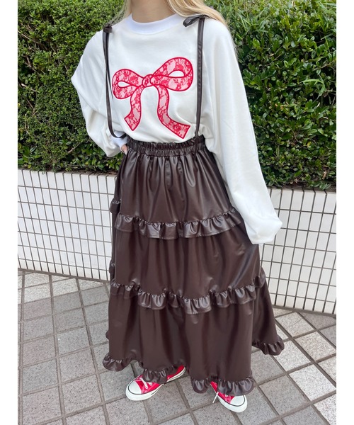 WC（ダブル シー）の「リボンレースワッペンスウェット（スウェット・レディース・グレー/ピンク/ホワイト・FREE）」の13枚目の写真