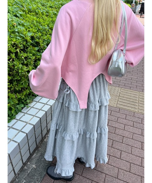 WC（ダブル シー）の「リボンレースワッペンスウェット（スウェット・レディース・グレー/ピンク/ホワイト・FREE）」の22枚目の写真