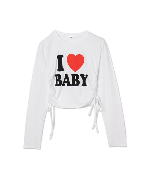 WEGO(ウィゴー)の「WEGO/ILOVEBABYサイドドロストロンT(Tシャツ/カットソー・レディース・ホワイト/ブラック・FREE)」の14枚目の写真