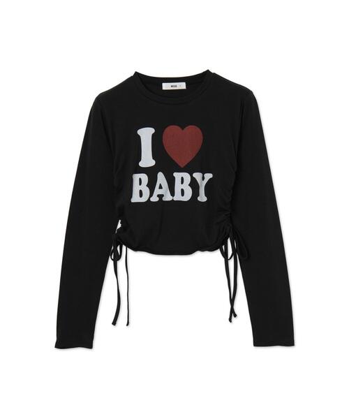 WEGO(ウィゴー)の「WEGO/ILOVEBABYサイドドロストロンT(Tシャツ/カットソー・レディース・ホワイト/ブラック・FREE)」の15枚目の写真