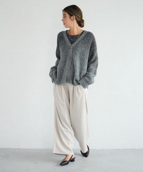 【セール】[華やかなラメ生地]グラデーションラメニットカーディガン（カーディガン/ボレロ）｜BAYFLOW（ベイフロー）