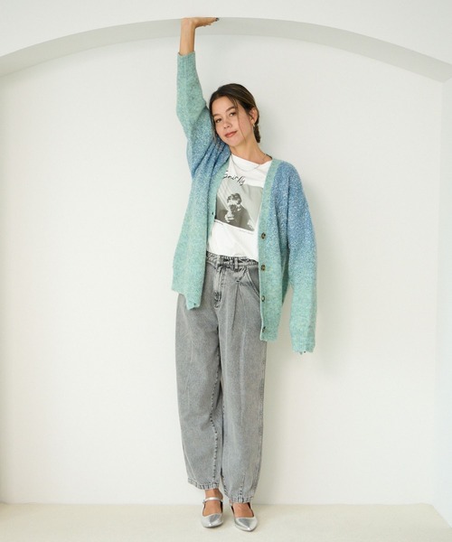 【セール】[華やかなラメ生地]グラデーションラメニットカーディガン（カーディガン/ボレロ）｜BAYFLOW（ベイフロー）