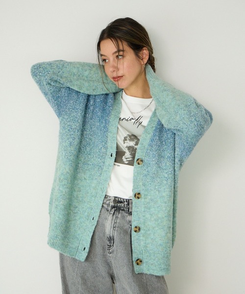 【セール】[華やかなラメ生地]グラデーションラメニットカーディガン（カーディガン/ボレロ）｜BAYFLOW（ベイフロー）