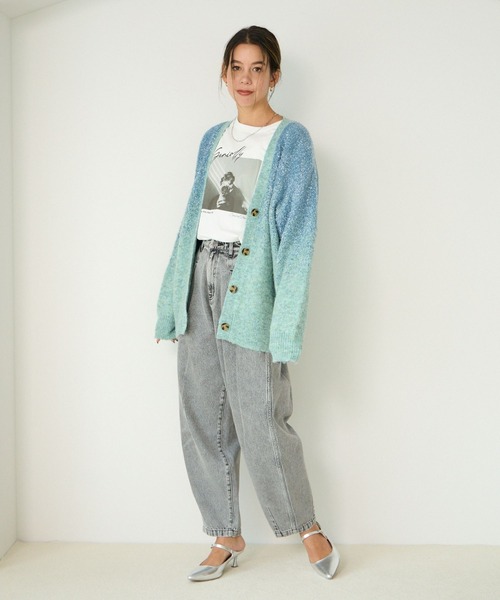 【セール】[華やかなラメ生地]グラデーションラメニットカーディガン（カーディガン/ボレロ）｜BAYFLOW（ベイフロー）