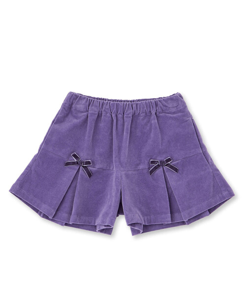 BeBe(ベベ)の「【お揃い】ボックスプリーツモールスキンショートパンツ(90~160cm)(その他パンツ・キッズ・ブラック/パープル・120cm/140cm/110cm/100cm/150cm/130cm/90cm)」の3枚目の写真