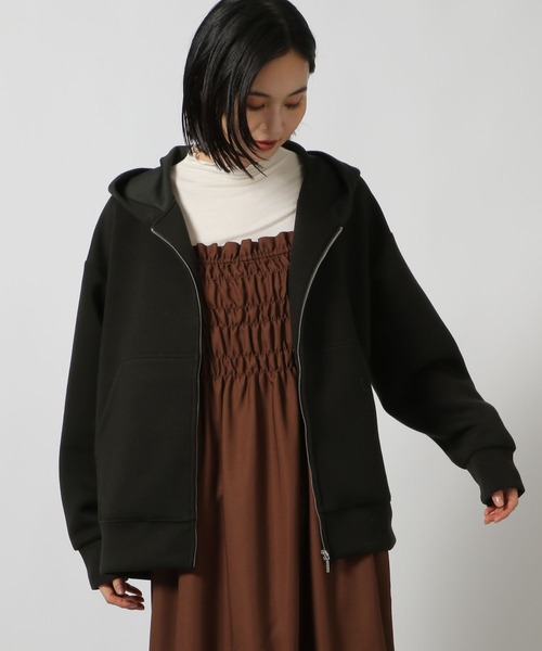 LAKOLE（ラコレ）の「ダンボールZIPパーカー / 147169（パーカー・レディース・サンドグレー/ブラック/アイボリー・FREE）」の7枚目の写真