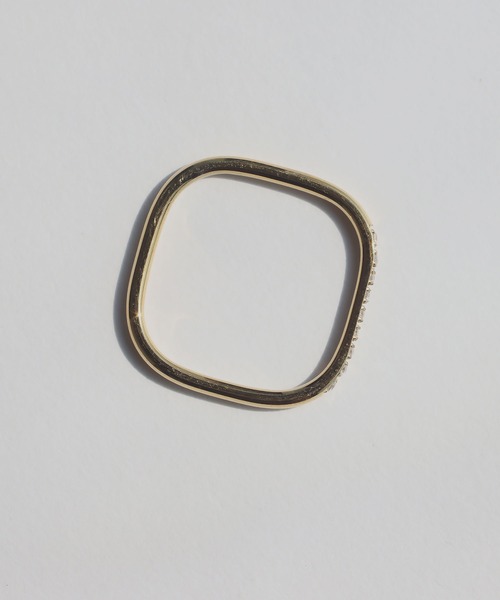 abaskdesign(アバスクデザイン)の「金属アレルギー対応 スクエアジルコニアリング(リング・レディース・ゴールド・10号/13号/15号)」の9枚目の写真