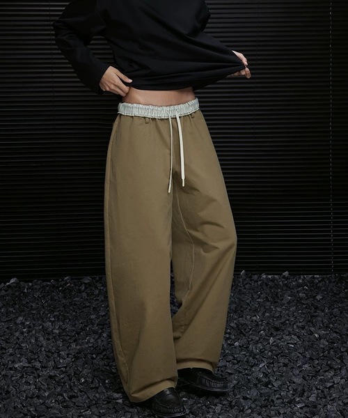ANOTHER S(アナザーエス)の「コットン100%ダブルウェストチノパン(チノパンツ・レディース・ベージュ・S/M/L)」の3枚目の写真