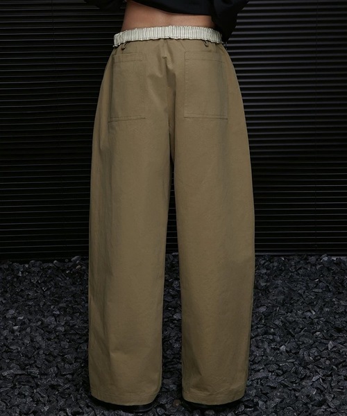 ANOTHER S(アナザーエス)の「コットン100%ダブルウェストチノパン(チノパンツ・レディース・ベージュ・S/M/L)」の6枚目の写真