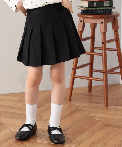 FOUND GOOD（ファウンドグッド）の「G/プリーツミニSK（スカート・キッズ・グレー系2/ブラック/ブラウン系5/ネイビー・110cm/140cm/130cm/150cm/120cm）」の2枚目の写真