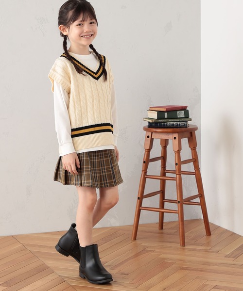 FOUND GOOD（ファウンドグッド）の「G/プリーツミニSK（スカート・キッズ・グレー系2/ブラック/ブラウン系5/ネイビー・110cm/140cm/130cm/150cm/120cm）」の9枚目の写真