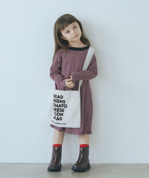 MILLER（ミラー）の「【別注】＜Robert P. Miller＞TJ ボーダー ワンピース / キッズ  100cm-130cm（ワンピース・キッズ・ブラック/レッド/ケリーグリーン・100cm/120cm/130cm/110cm）」の3枚目の写真