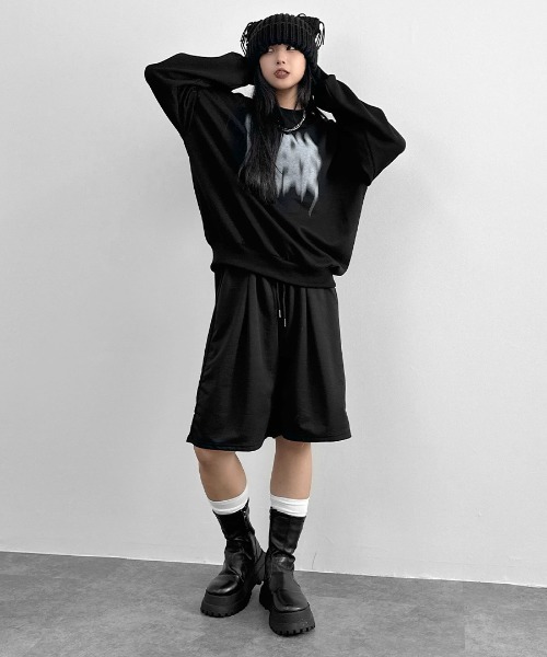 セール】【LVEU.】ストリートアートプリント長袖トップス / トップス