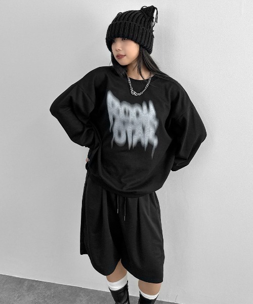 セール】【LVEU.】ストリートアートプリント長袖トップス / トップス