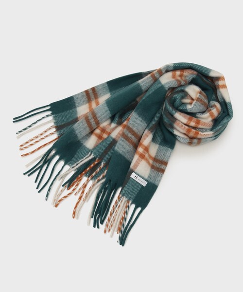 tk.TAKEO KIKUCHI（ティーケータケオキクチ）の「◆ブークレボリュームマフラー（マフラー・メンズ・ブラック系1/ダークグリーン系/ダークグリーン系5/グリーン系/ブラック系/ブルー系2/ダークブラウン系8/オフホワイト/ブラック/グレー系4・00）」の8枚目の写真