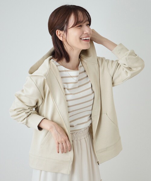 セール】ラメ裏毛ジップアップパーカー（カーディガン/ボレロ