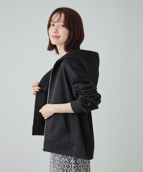 セール】ラメ裏毛ジップアップパーカー（カーディガン/ボレロ