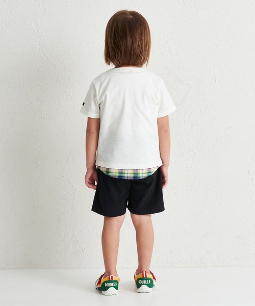DOUBLE_B（ダブルビー）の「重ね着風半袖Tシャツ（Tシャツ/カットソー・キッズ・ホワイト/ネイビー・80ｃｍ/90cm/100cm/110cm/120cm/130cm）」の9枚目の写真