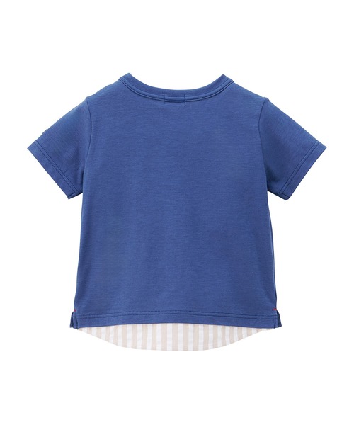 DOUBLE_B（ダブルビー）の「重ね着風半袖Tシャツ（Tシャツ/カットソー・キッズ・ホワイト/ネイビー・80ｃｍ/90cm/100cm/110cm/120cm/130cm）」の6枚目の写真