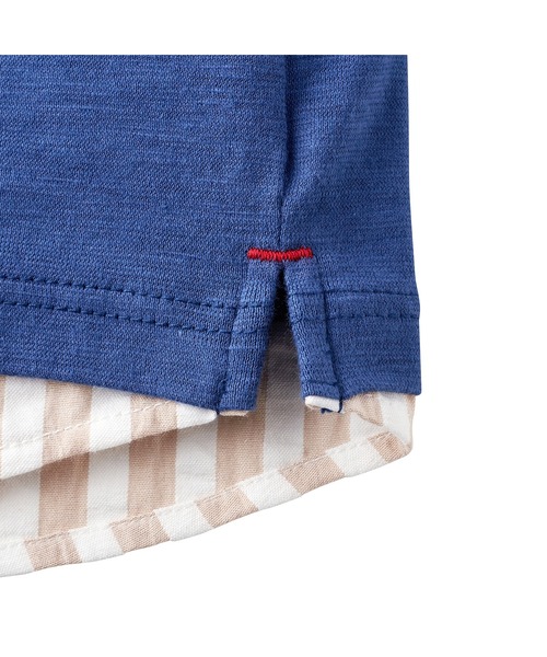 DOUBLE_B（ダブルビー）の「重ね着風半袖Tシャツ（Tシャツ/カットソー・キッズ・ホワイト/ネイビー・80ｃｍ/90cm/100cm/110cm/120cm/130cm）」の8枚目の写真