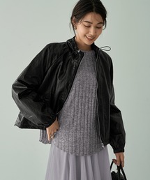 STYLE DELI | シワ加工フェイクレザーブルゾン(ブルゾン)