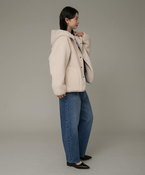 URBAN RESEARCH Sonny Label（アーバンリサーチサニーレーベル）の「ムートンリバーシブルフーディーコート（ブルゾン・レディース・アイボリー/ベージュ系その他・FREE）」の10枚目の写真