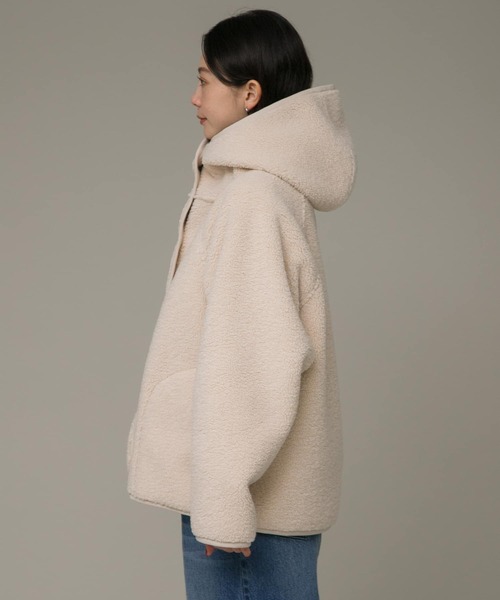 URBAN RESEARCH Sonny Label（アーバンリサーチサニーレーベル）の「ムートンリバーシブルフーディーコート（ブルゾン・レディース・アイボリー/ベージュ系その他・FREE）」の13枚目の写真