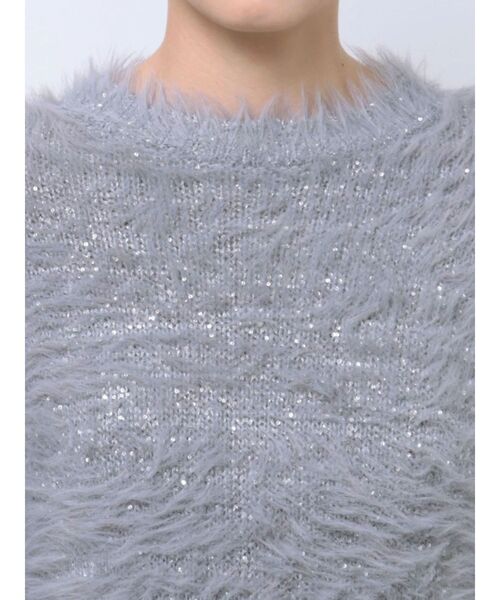 MURUA（ムルーア）の「スパンコールフェザーニットミニワンピース（ワンピース・レディース・アイボリー/グレー・FREE）」の11枚目の写真