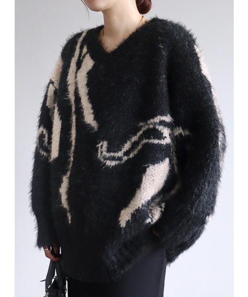 【セール】模様編みニットプルオーバー（ニット/セーター）｜reca（レカ）